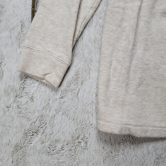 ✨️CL J Crew Cream Beige Fleece Lined Lace Detail Collar Sweater Top Size XS - Picture 6 of 10